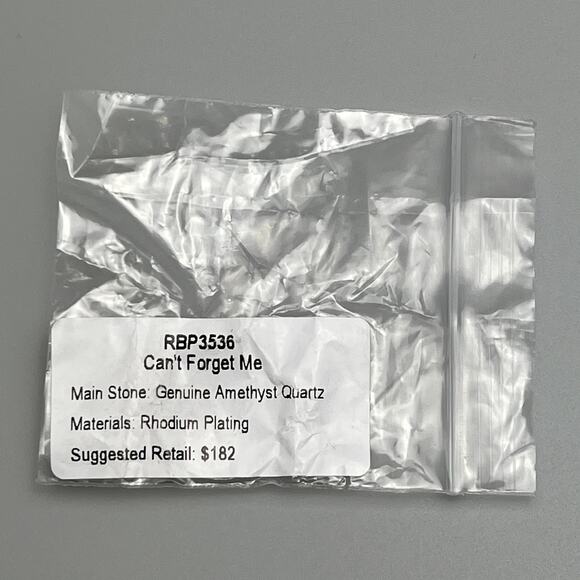 Bomb Party Can't Forget Me Purple Genuine Amethyst Quartz Stone Size 9 Ring - Picture 8 of 8